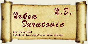 Mrkša Durutović vizit kartica